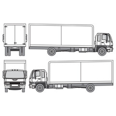 Wall Mural - truck car outline, part 15