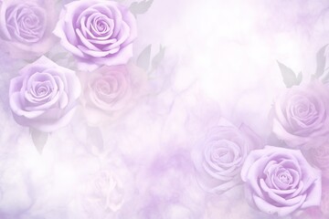 Wall Mural - Serenity Blooms, Dreamy Watercolors on a Gradient Background