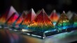 © BotTastic - Glass Pyramid, Prismatic Refraction, Stunning Background Wallpaper - Generative AI Illustration