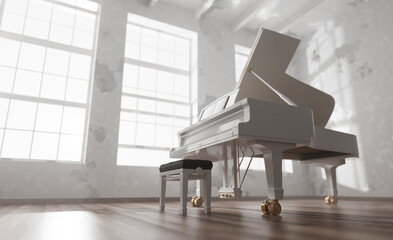 Wall Mural - Classic grand piano in classical style room interior