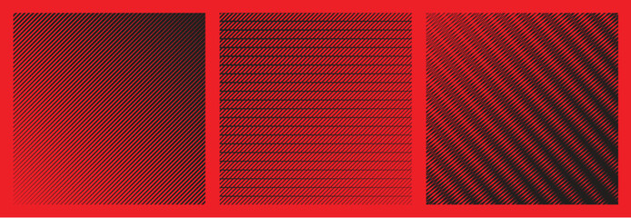 Wall Mural - set of zig-zag oblique straight lines pattern in vector