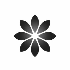 Flat Logo Of Flower On White Background illustration