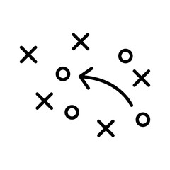 Tactics icon vector. strategy illustration sign. sport symbol. trainer logo.