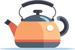 An orange kettle vector illustration.