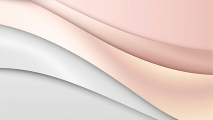 Poster - Abstract background with white and pink wavy lines. Vector illustration. generative ai