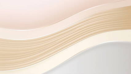 Poster - Abstract background of curved lines in pastel colors. 3d render generative ai