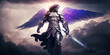 © alex - The Radiant Guardian: Archangel Michael's Divine Power. Generative AI