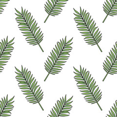 Naklejka na meble Tropical pattern with palm leaves. design for paper, cover, fabric, interior and other users