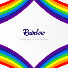 Wall Mural - Rainbow design background vector. Elegant rainbow design vector