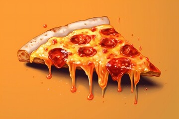 Wall Mural - A Tasty Slice of Pizza Generative AI