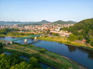 Wall Mural - Decin in the Czech Republic on the river Elbe