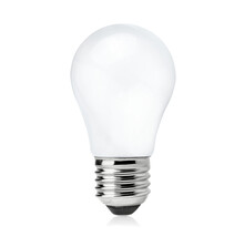 Empty Incandescent Light Bulb On White Isolated Background