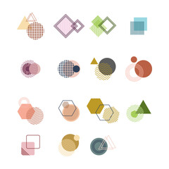 memphis geometric element vector design