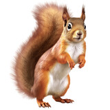 squirrel on a transparant background, PNG, Generative Ai