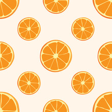 Semaless Orange Pattern For Packages. Oranges Vector Pattern.