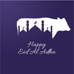 Wall Mural - eid al adha greeting card for social media post