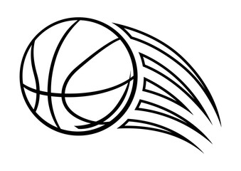 Basketball ball illustration. Sport club item or symbol.