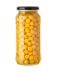 Wall Mural - A jar of chickpeas isolated