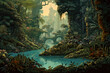 landscape digital painting panorama