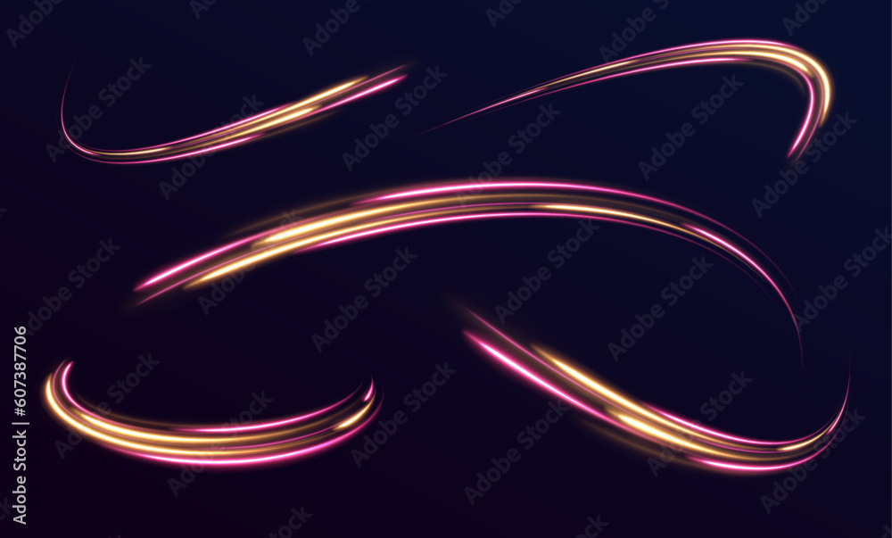 Glitter sparkle star trail, light effect, abstract waves flow vector ...