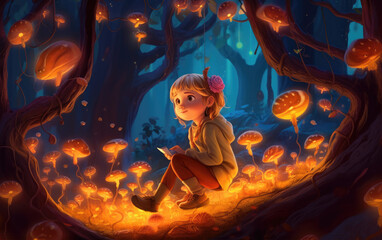 The whimsical storytelling illustration transporting