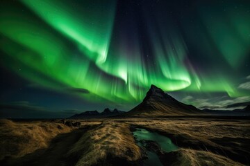 northern lights, aurora borealis, iceland, north pole, solar storm, green curtain, stunning scenic l