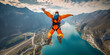 © Александр Марченко - Skydiver in freefall high up in the air. Generative AI