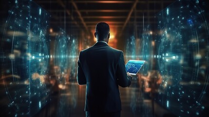 Aufkleber - Cyber security network.Generative AI