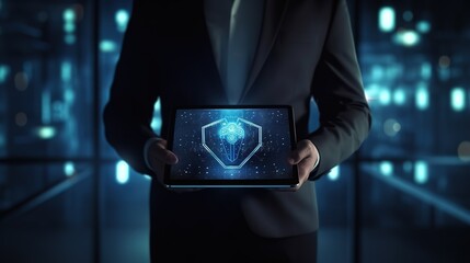 Aufkleber - Cyber security network.Generative AI