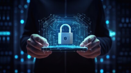 Aufkleber - Cyber security network.Generative AI
