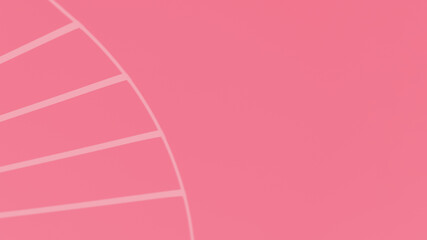 Sticker - Pink geometric background with stripes in a semicircle in the left part of the photo, panorama