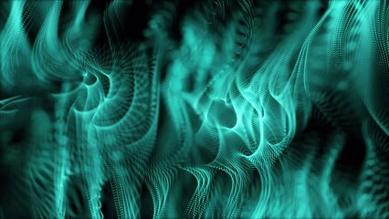 Poster - Fantastic loop background with waving blue oil reflective gradient surface. Digital screensaver, pattern wallpaper, gradient background, Business Presentation,