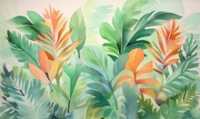 Watercolor Plants Painting
