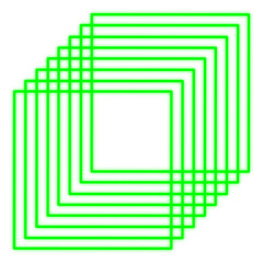 Poster - Overlapping Green Squares with Glow Effect