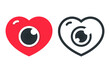 Love eye icon. Illustration vector