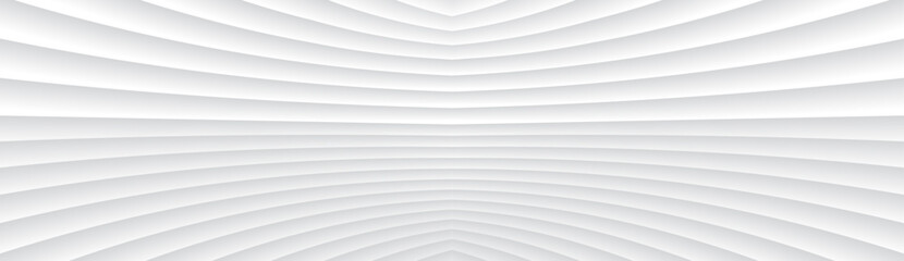 Leinwandbilder - White seamless texture. Wavy background. Interior wall decoration. 3D Vector interior wall panel pattern