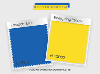 Poster - Freedom color trends. Ukraine national flag color