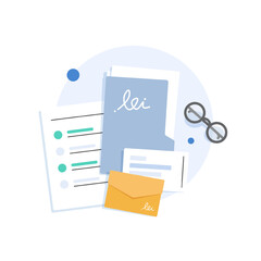Poster - open folder icon,folder with documents,document protection concept,flat design icon vector illustrat