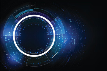 Poster - ui hud screen tech system innovation concept background template. vector illustration.