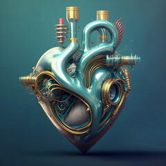 Poster - heart engine, Generative AI