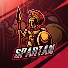 Sticker - Spartan esport mascot logo design