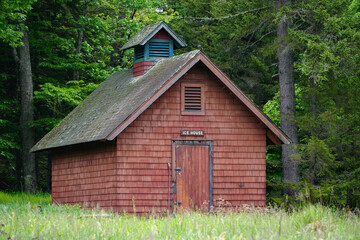 Wall Mural - Sagamore Lake, NY: The Ice House at Great Camp Sagamore, built in 1897.