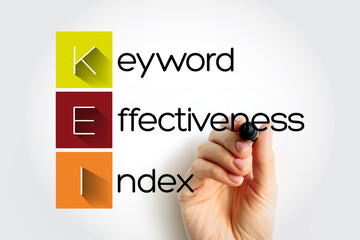 Poster - kei keyword effectiveness index - compares the count result with the number of competing web pages t