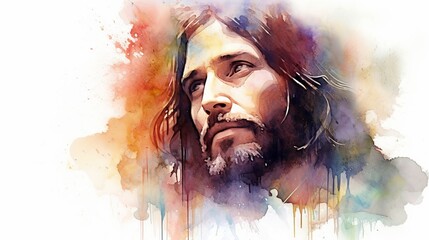 Wall Mural - Jesus Chriest Illustration, Generative Ai