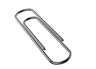 Paper Clip isolated on white 3d render