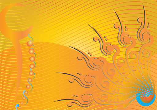 Vector illustration - corner design and 3 dividers based on a scroll tribal type pattern all parts labelled and on layers for easy selection
