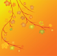 Sticker - autumn vector illustration