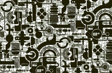 Poster - Seamless background from a geometrical ornament, Fashionable modern wallpaper or textile