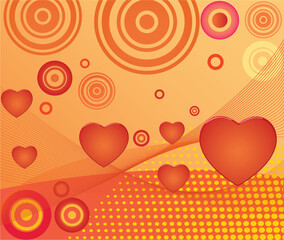 Sticker - Romantic background vector illustration