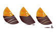 Delicious chocolate-covered Tangerine Icons.